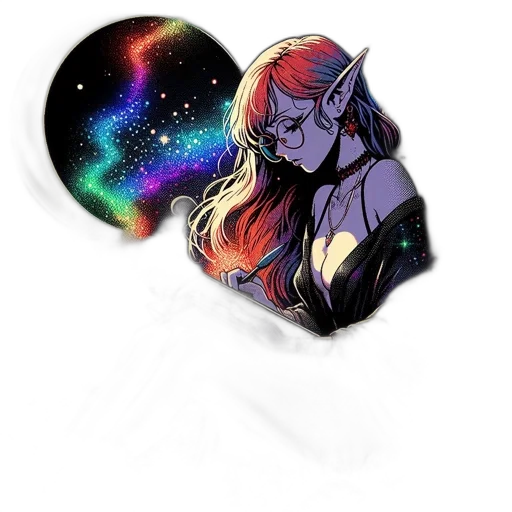 fantasy art, comic book art, watercolor, pixel art transparent PNG cut-out