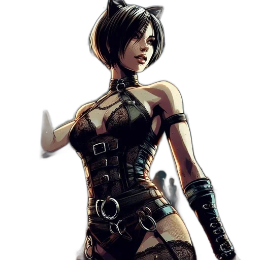 concept art, comic book art, cyberpunk, fantasy art transparent PNG cut-out