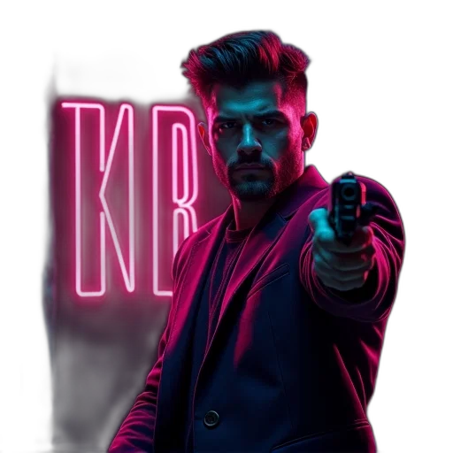 jacket, cyberpunk, concept art, vaporwave transparent PNG cut-out