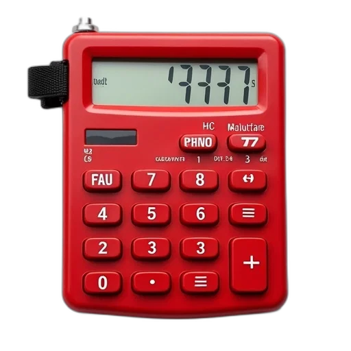 weapon, staff, red, calculator transparent PNG cut-out