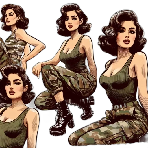 dress, comic book art, concept art, cartoon transparent PNG cut-out