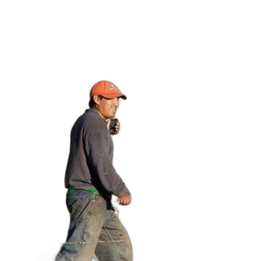 staff, hat, jacket, shoes transparent PNG cut-out