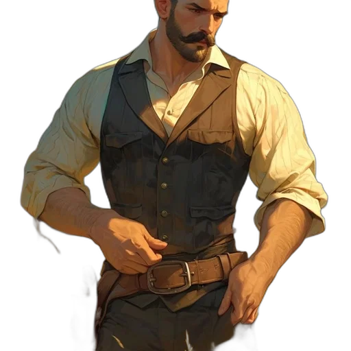 staff, jacket, weapon, face transparent PNG cut-out