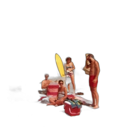 food, 3d render, concept art, beach transparent PNG cut-out