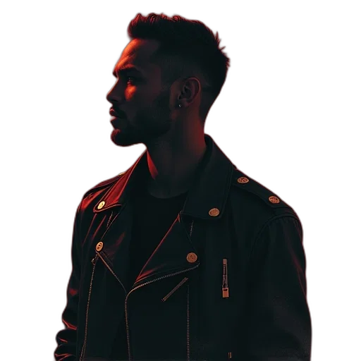 jacket, face, clash, poster transparent PNG cut-out