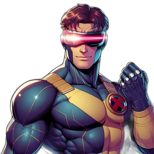 mask, robot, staff, comic book art transparent PNG cut-out
