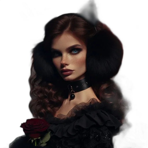 dress, crown, jewelry, face transparent PNG cut-out