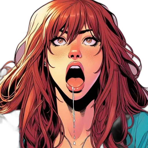 face, comic book art, concept art, cartoon transparent PNG cut-out