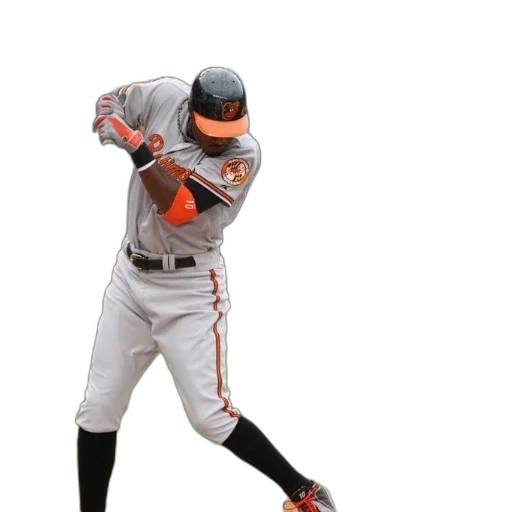 baseball, player, orange, black transparent PNG cut-out
