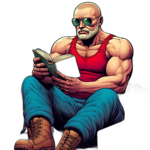 comic book art, cyberpunk, concept art, cartoon transparent PNG cut-out