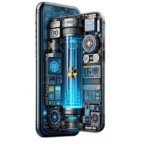 cyberpunk, concept art, pixel art, blue transparent PNG cut-out