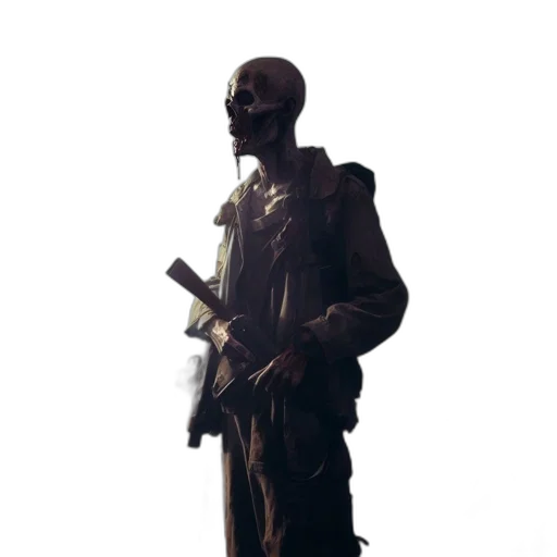jacket, staff, robot, weapon transparent PNG cut-out