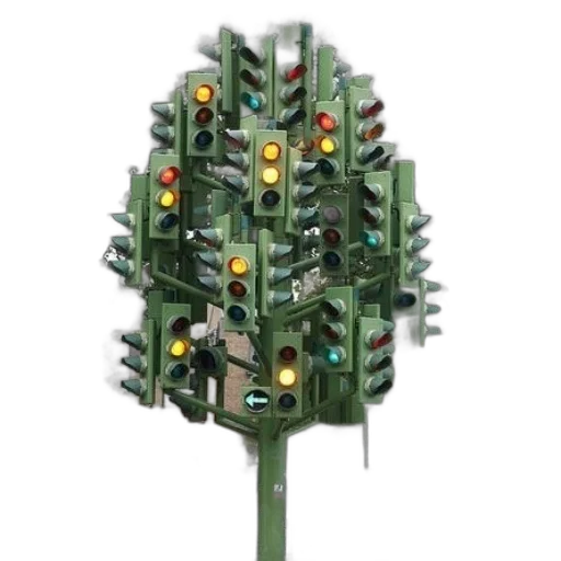 tree, robot, concept art, 3d render transparent PNG cut-out