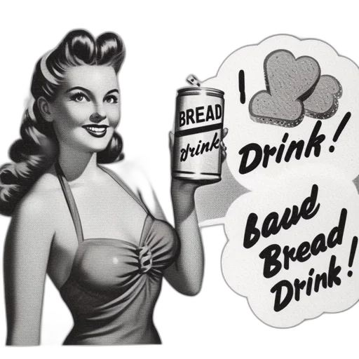 food, 1940s-style, pin-up, woman transparent PNG cut-out