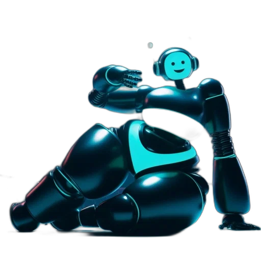 robot, concept art, 3d render, cyberpunk transparent PNG cut-out