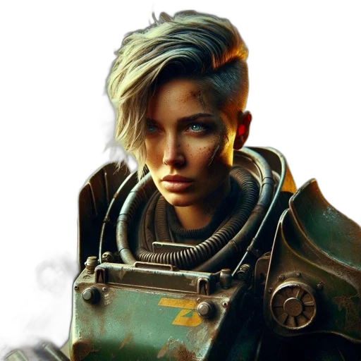 face, robot, jacket, weapon transparent PNG cut-out