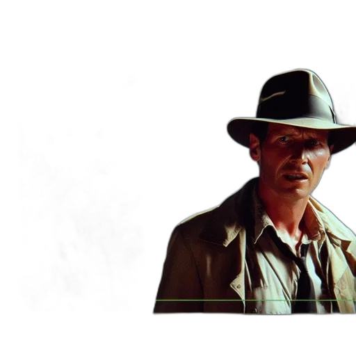 hat, jacket, weapon, face transparent PNG cut-out