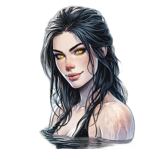 face, creature, fantasy art, comic book art transparent PNG cut-out