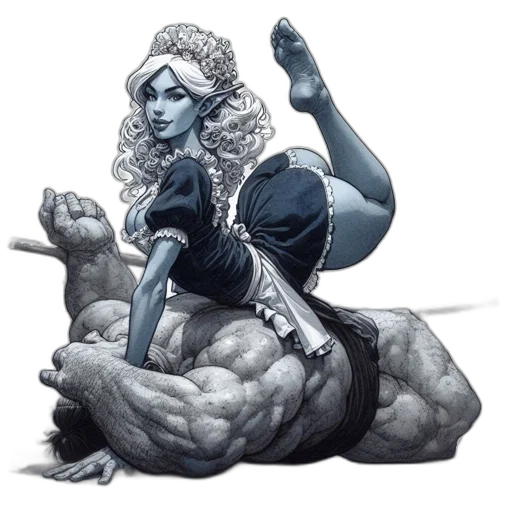 comic book art, fantasy art, concept art, pencil sketch transparent PNG cut-out