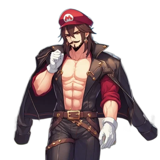 hat, staff, weapon, jacket transparent PNG cut-out