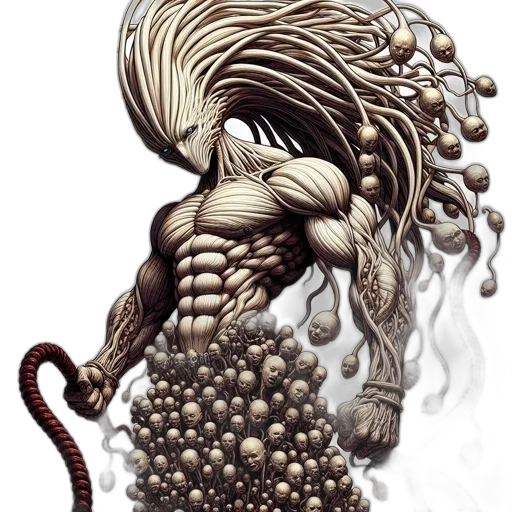 hair, creature, dragon, staff transparent PNG cut-out