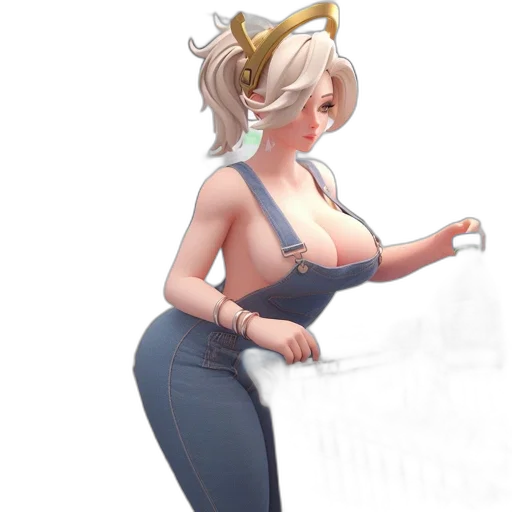 dress, staff, weapon, robot transparent PNG cut-out