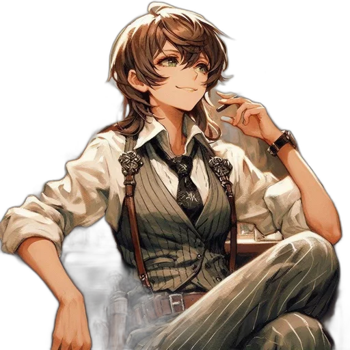 staff, weapon, face, dress transparent PNG cut-out