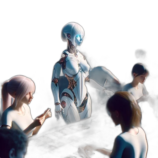robot, concept art, fantasy art, comic book art transparent PNG cut-out