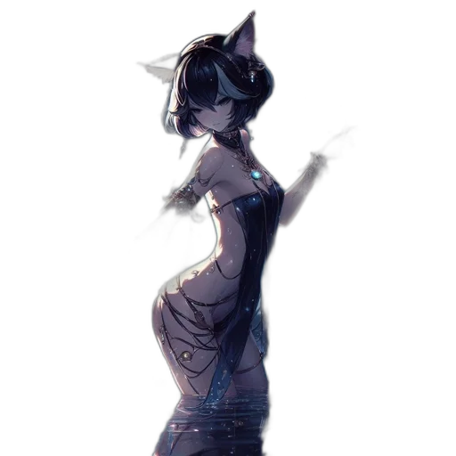 dress, staff, mask, creature transparent PNG cut-out