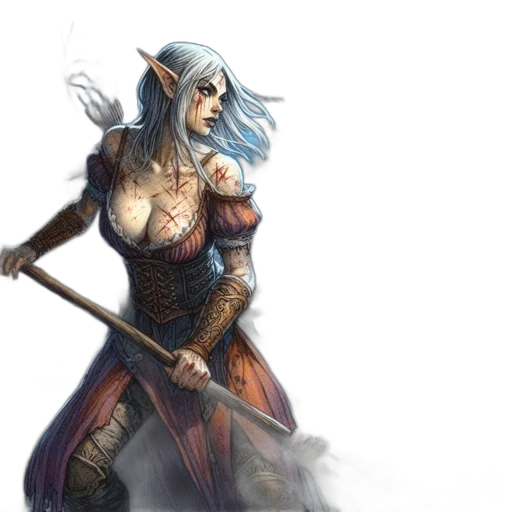 sword, staff, fantasy art, concept art transparent PNG cut-out
