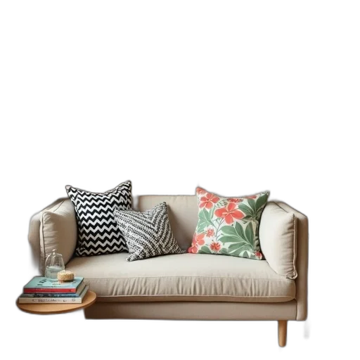 furniture, 3d render, earth tones, monochrome transparent PNG cut-out