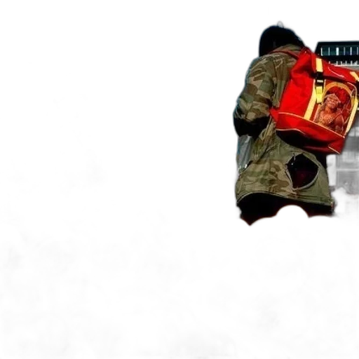 jacket, weapon, hat, mask transparent PNG cut-out