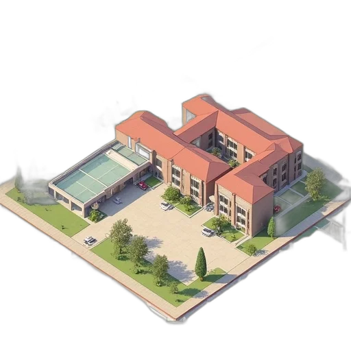 building, 3d render, concept art, photorealistic transparent PNG cut-out