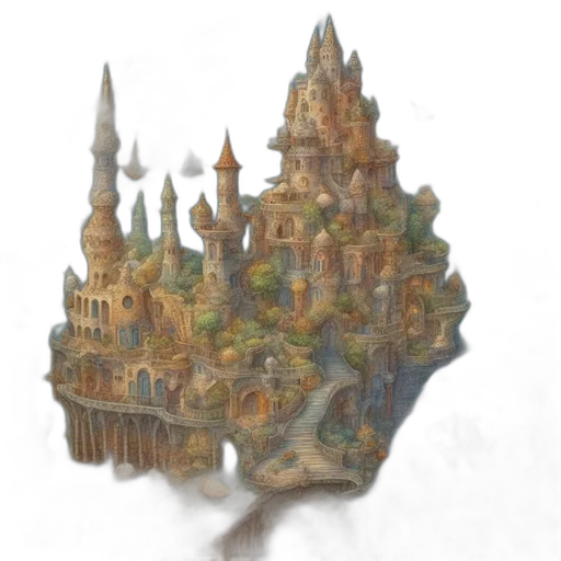 crown, staff, hat, building transparent PNG cut-out