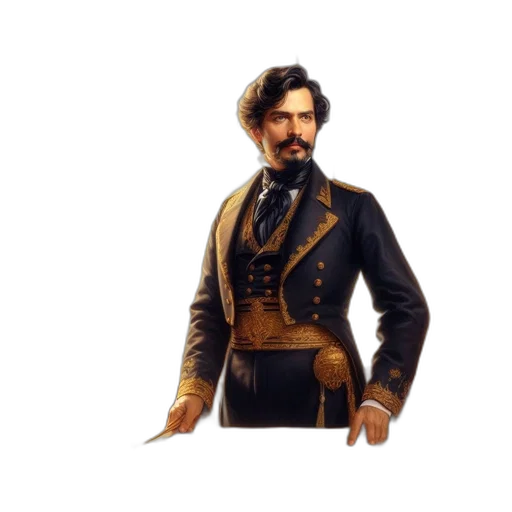 staff, jacket, face, sword transparent PNG cut-out
