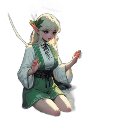 staff, weapon, dragon, dress transparent PNG cut-out
