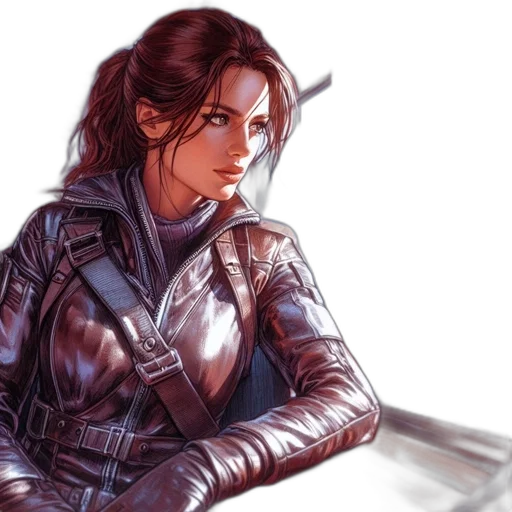 sword, jacket, weapon, fantasy art transparent PNG cut-out