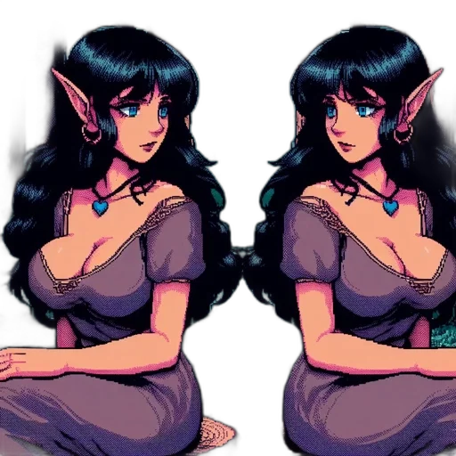 pixel art, concept art, fantasy art, anime transparent PNG cut-out