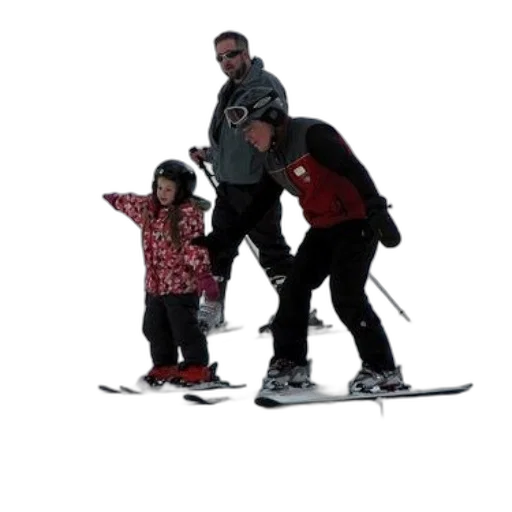 3d render, concept art, snow, family transparent PNG cut-out