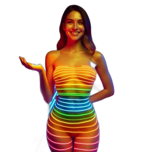 dress, robot, creature, 3d render transparent PNG cut-out