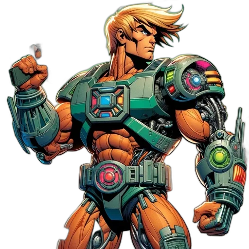 robot, weapon, comic book art, concept art transparent PNG cut-out