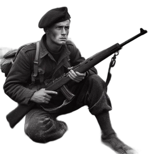 weapon, staff, jacket, hat transparent PNG cut-out