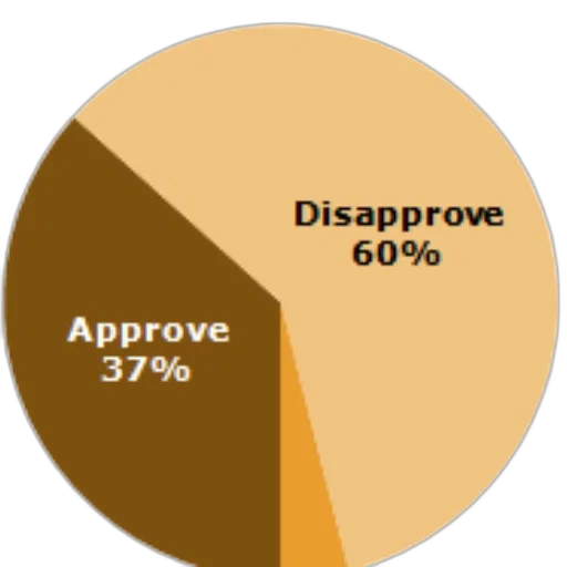 pie, chart, showing, disapprove transparent PNG cut-out