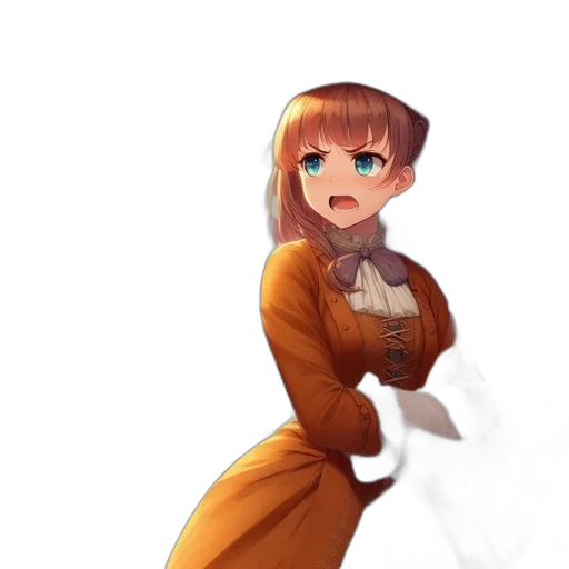 dress, staff, weapon, robot transparent PNG cut-out