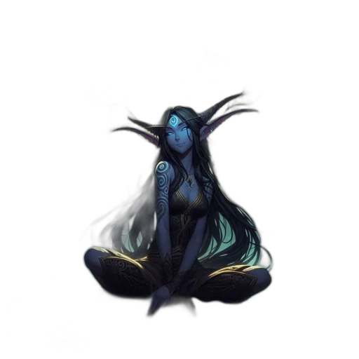 creature, mask, hair, dress transparent PNG cut-out