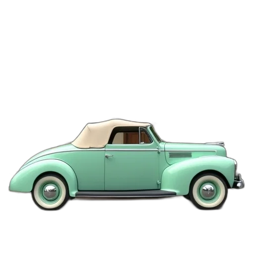 car, hat, 3d render, concept art transparent PNG cut-out