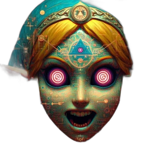 mask, face, crown, robot transparent PNG cut-out