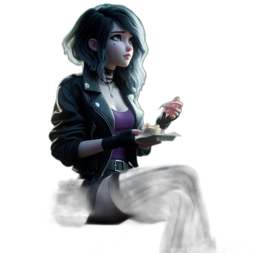 jacket, staff, robot, face transparent PNG cut-out