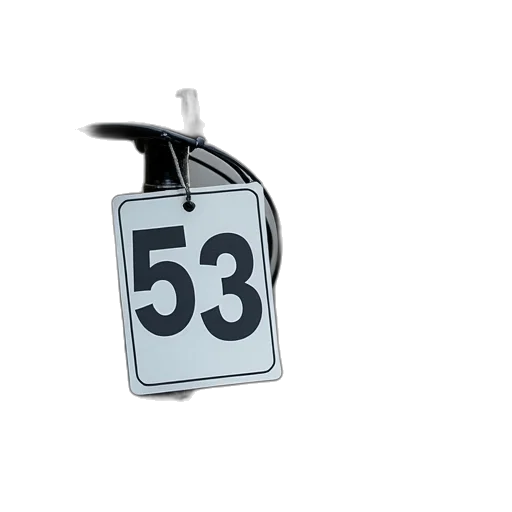3d render, bike, number, tag transparent PNG cut-out