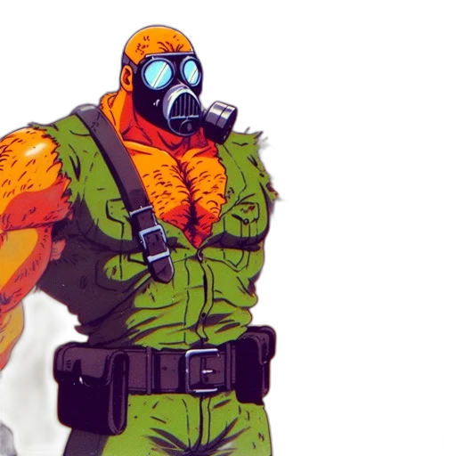 jacket, mask, concept art, comic book art transparent PNG cut-out
